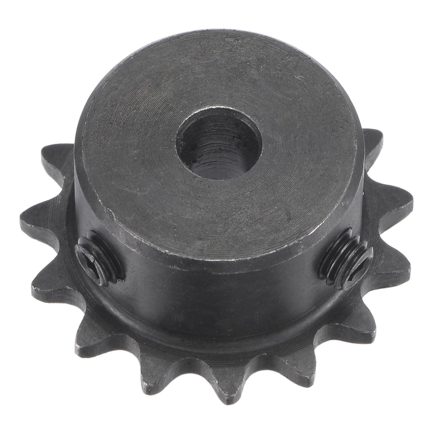 uxcell Uxcell 15 Teeth Sprocket 1/4" Pitch, 6.35mm Bore Carbon Steel with Set Screws