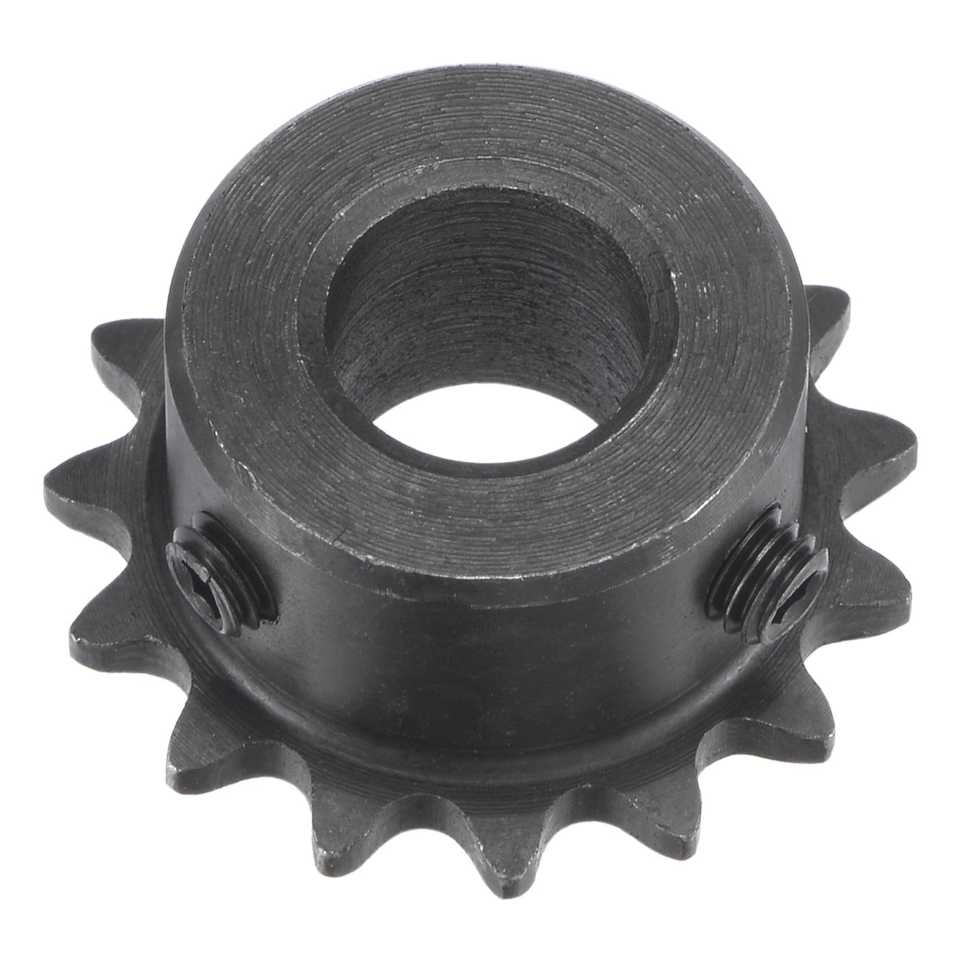 uxcell Uxcell 15 Teeth Sprocket 1/4" Pitch, 12mm Bore Carbon Steel with Set Screws