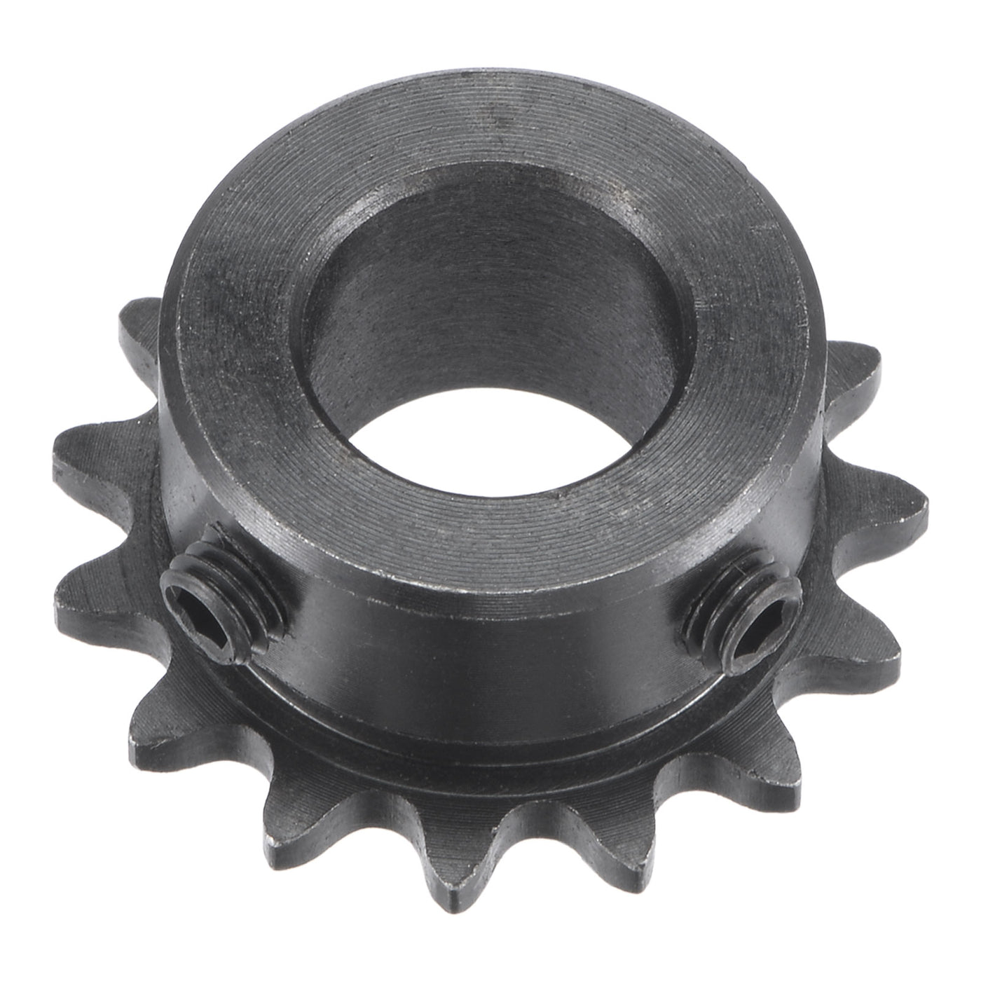 uxcell Uxcell 15 Teeth Sprocket 1/4" Pitch, 14mm Bore Carbon Steel with Set Screws