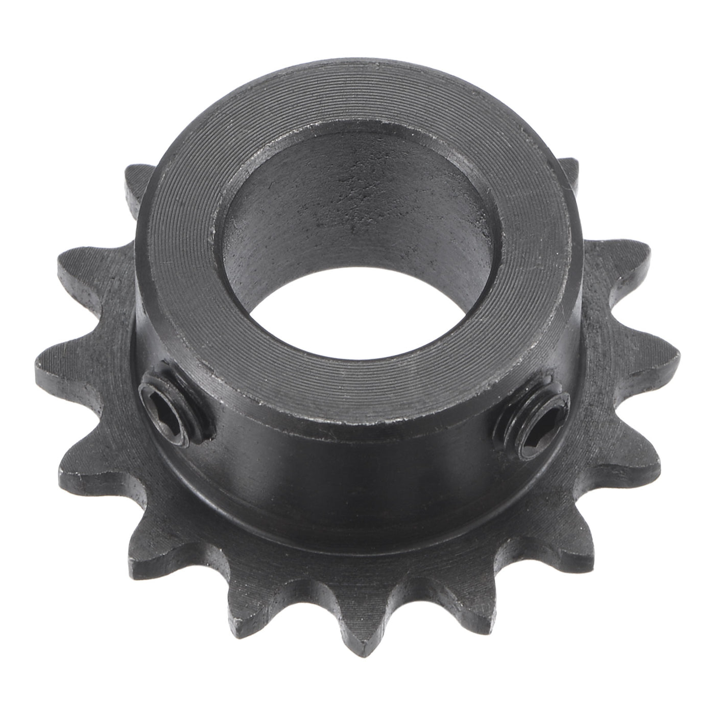 uxcell Uxcell 16 Teeth Sprocket 1/4" Pitch, 15mm Bore Carbon Steel with Set Screws