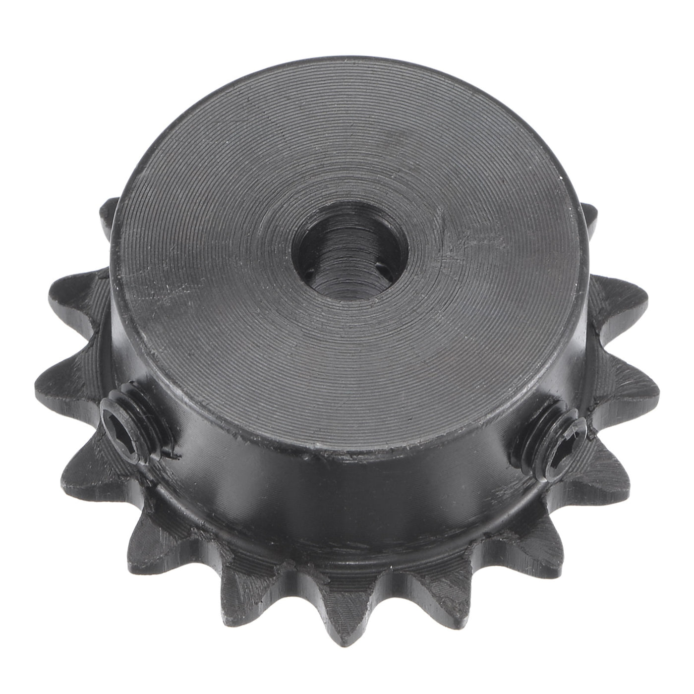 uxcell Uxcell 17 Teeth Sprocket 1/4" Pitch, 6mm Bore Carbon Steel with Set Screws