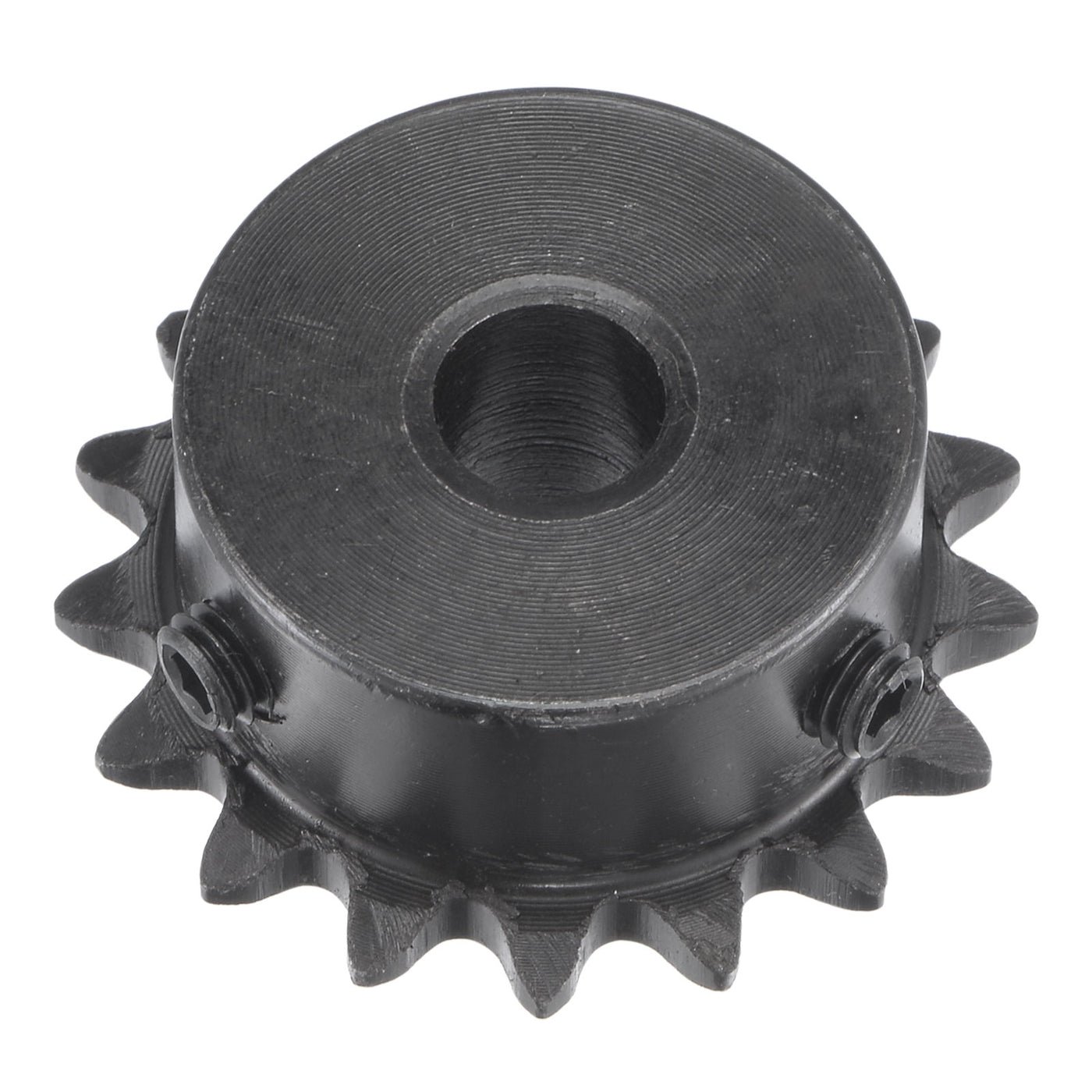 uxcell Uxcell 17 Teeth Sprocket 1/4" Pitch, 8mm Bore Carbon Steel with Set Screws