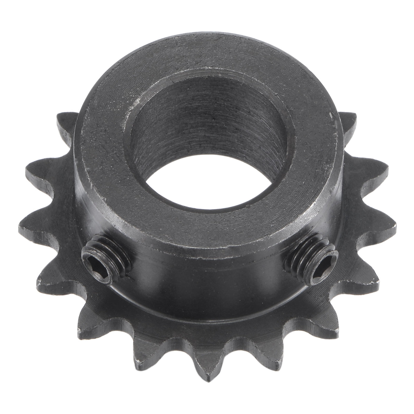 uxcell Uxcell 17 Teeth Sprocket 1/4" Pitch, 15mm Bore Carbon Steel with Set Screws