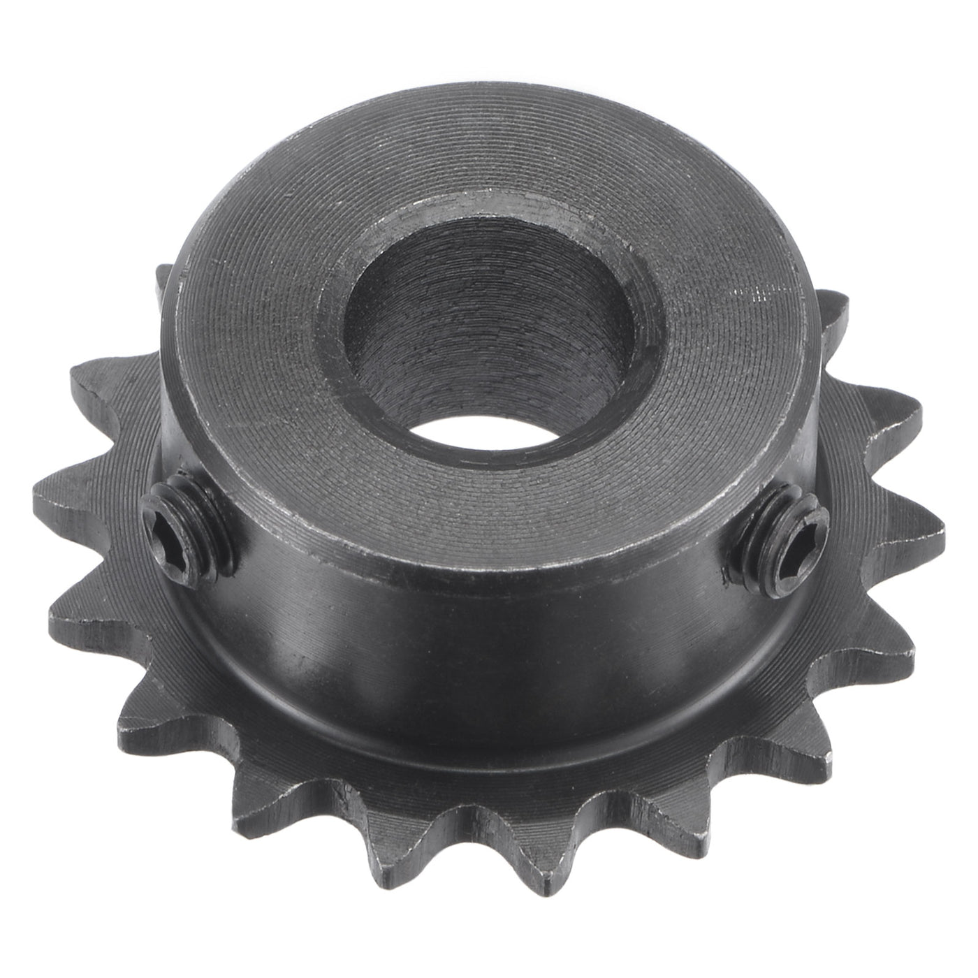 uxcell Uxcell 18 Teeth Sprocket 1/4" Pitch, 12mm Bore Carbon Steel with Set Screws