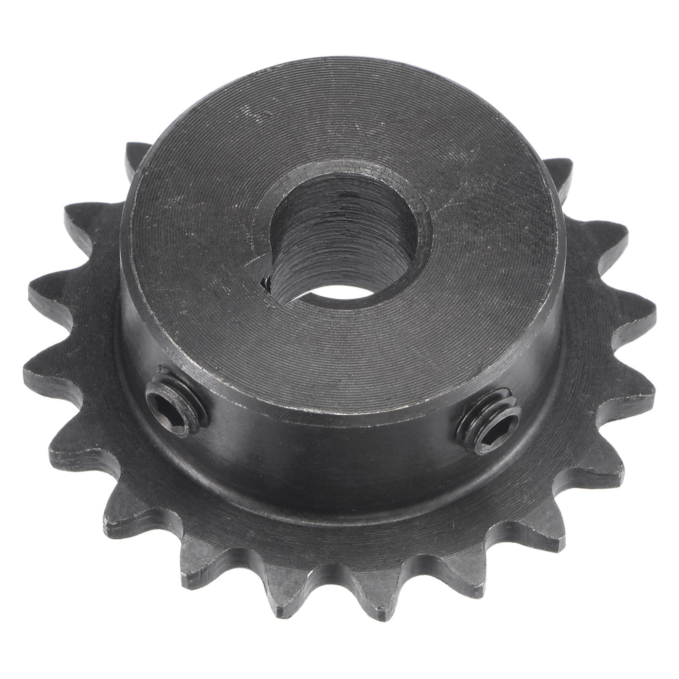 uxcell Uxcell 20 Teeth Sprocket 1/4" Pitch 10mm Bore Carbon Steel 4x1.8mm Keyway W Set Screws