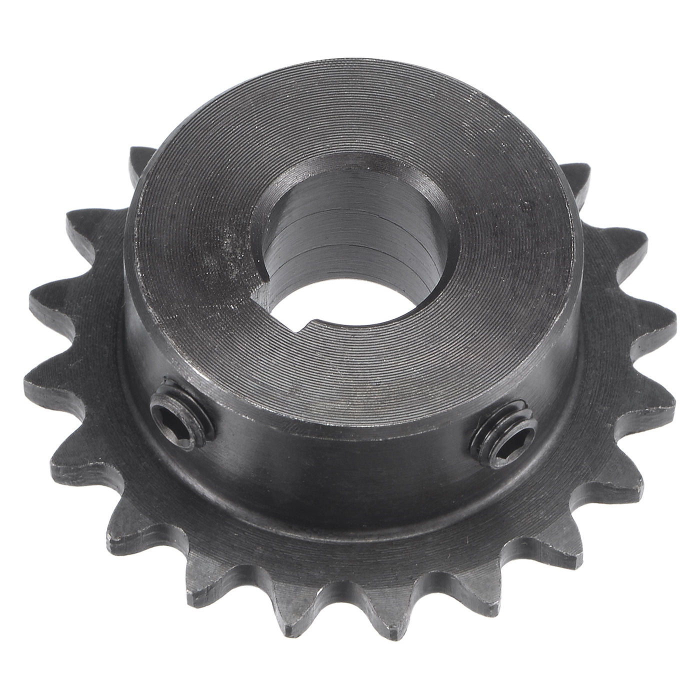 uxcell Uxcell 20 Teeth Sprocket 1/4" Pitch 12mm Bore Carbon Steel 4x1.8mm Keyway W Set Screws