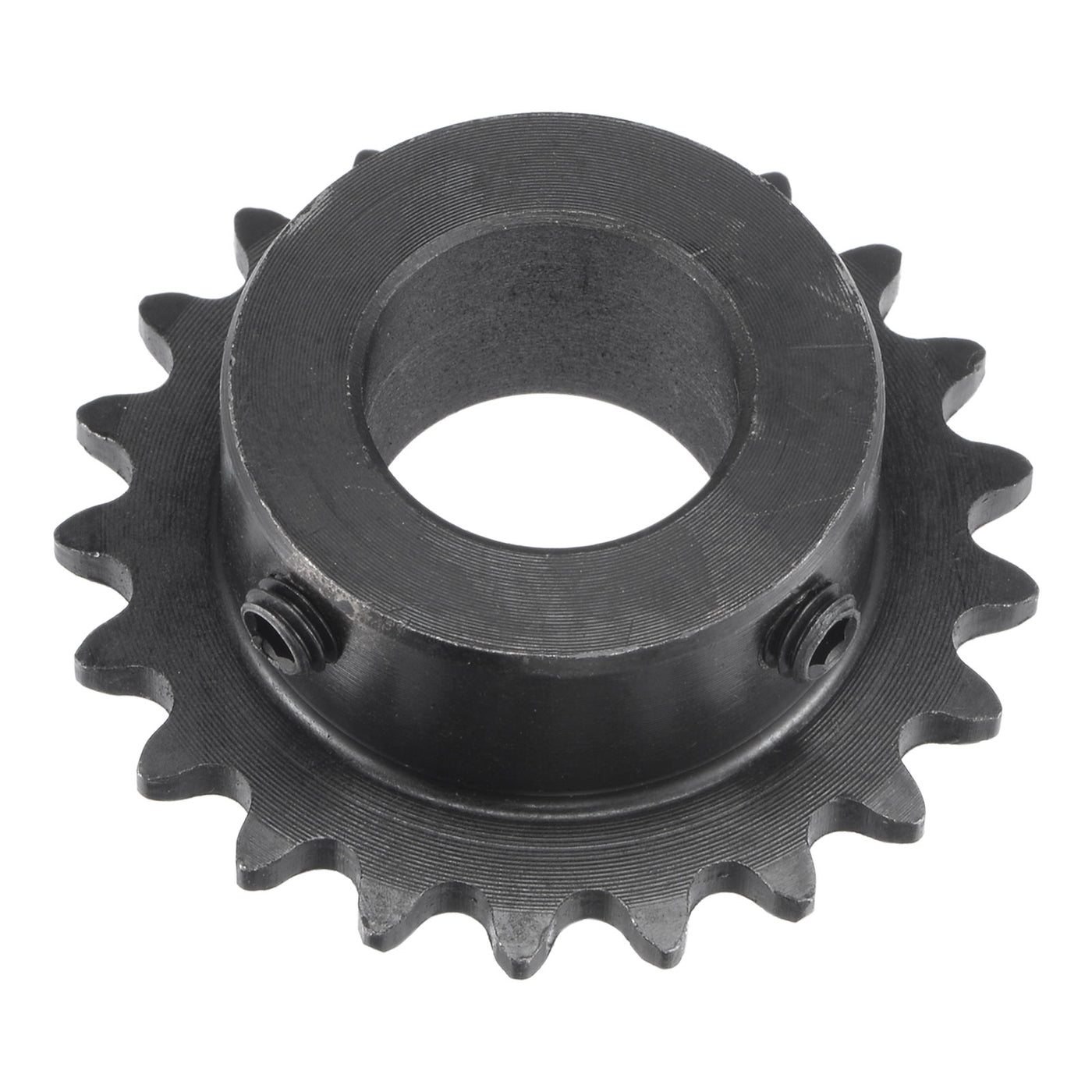 uxcell Uxcell 21 Teeth Sprocket 1/4" Pitch, 17mm Bore Carbon Steel with Set Screws