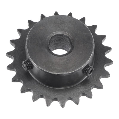 Harfington Uxcell 22Teeth Sprocket 1/4" Pitch, 10mm Bore Carbon Steel with Set Screws