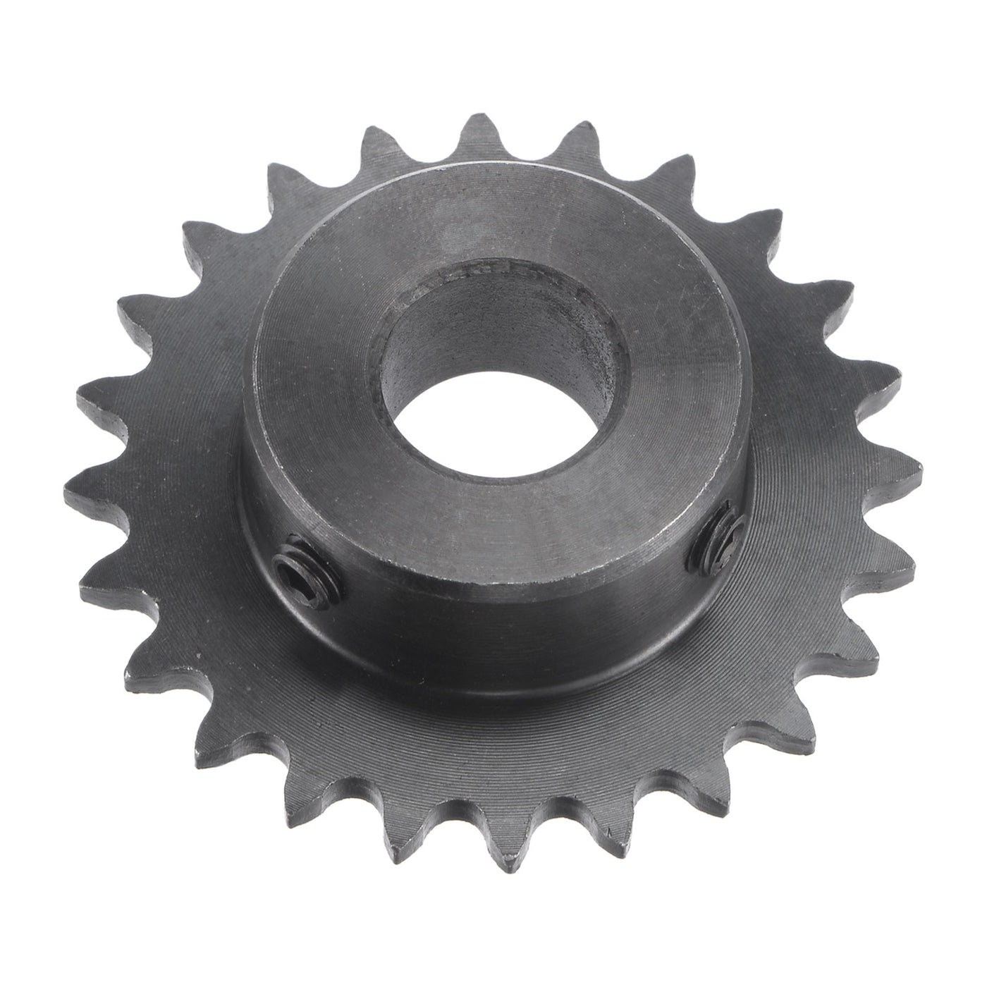 uxcell Uxcell 24 Teeth Sprocket 1/4" Pitch, 14mm Bore Carbon Steel with Set Screws