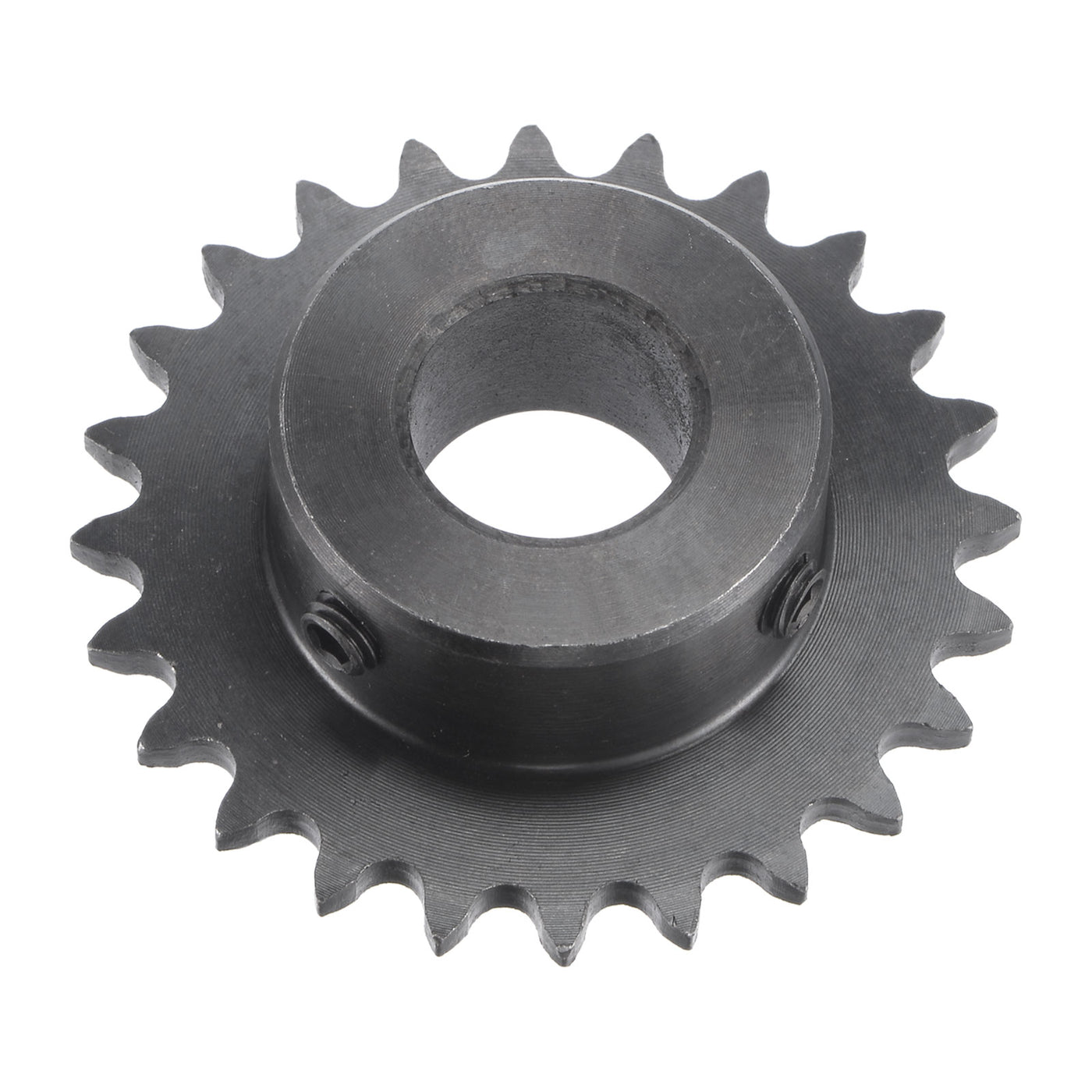 uxcell Uxcell 24 Teeth Sprocket 1/4" Pitch, 15mm Bore Carbon Steel with Set Screws