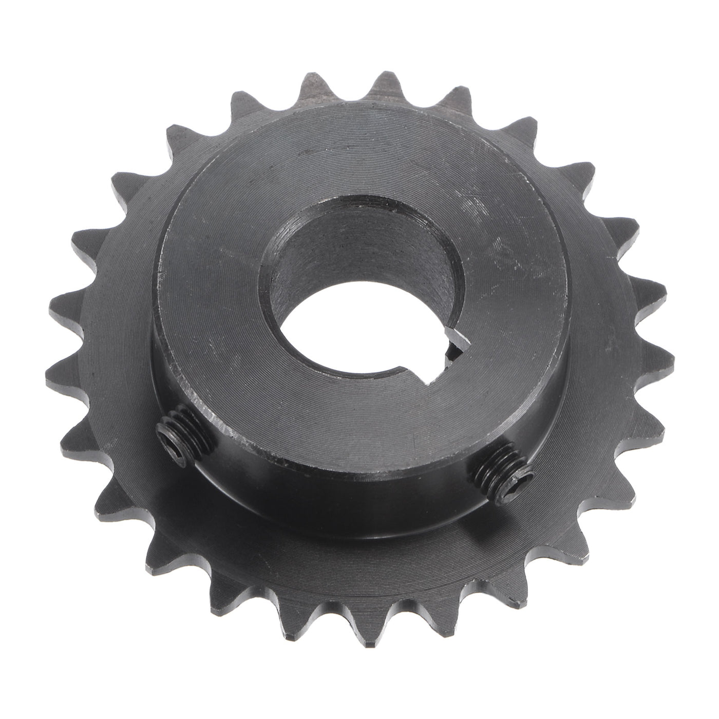 uxcell Uxcell 25 Teeth Sprocket 1/4" Pitch, 15mm Bore Carbon Steel, Keyway with Set Screws