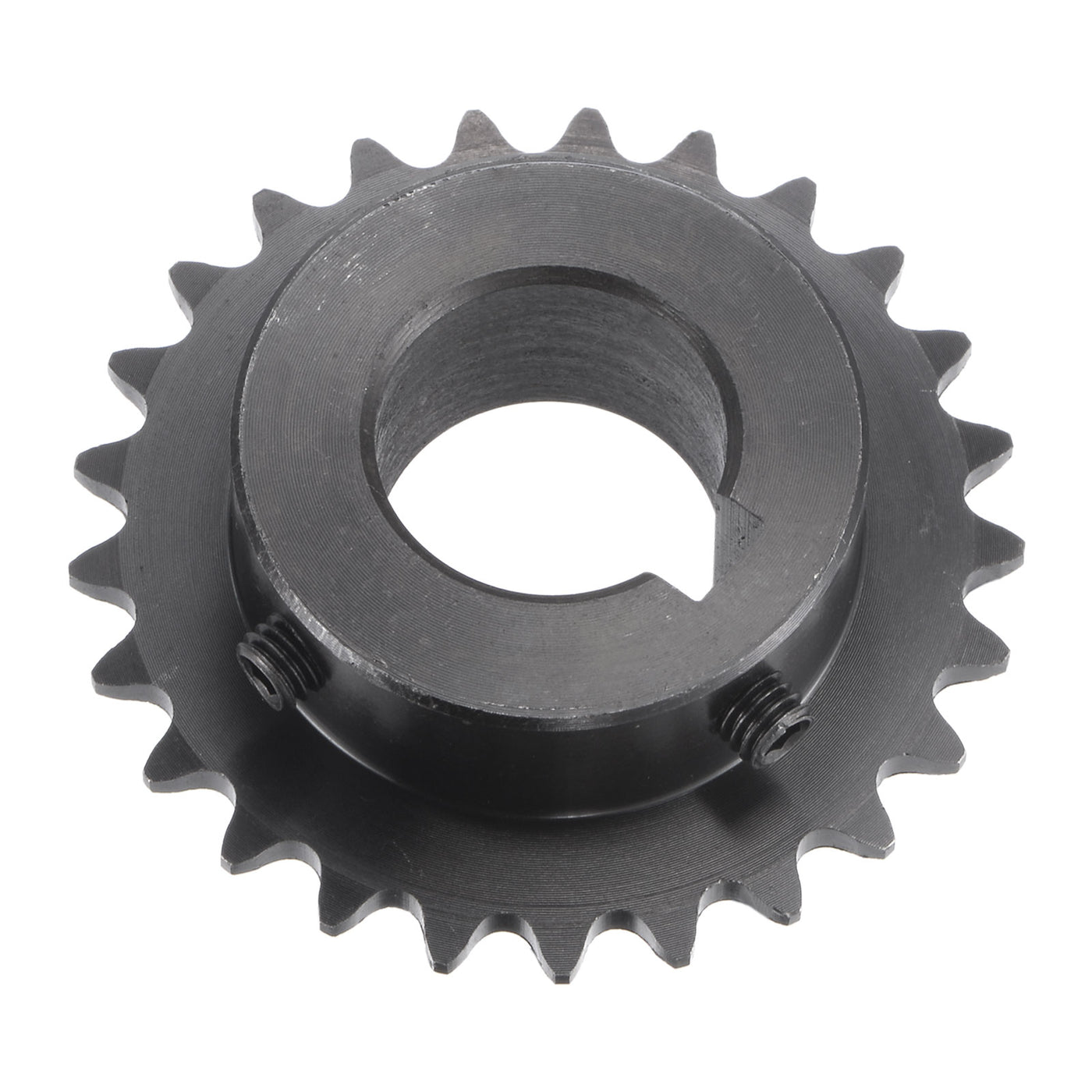 uxcell Uxcell 25 Teeth Sprocket 1/4" Pitch, 19mm Bore Carbon Steel, Keyway with Set Screws