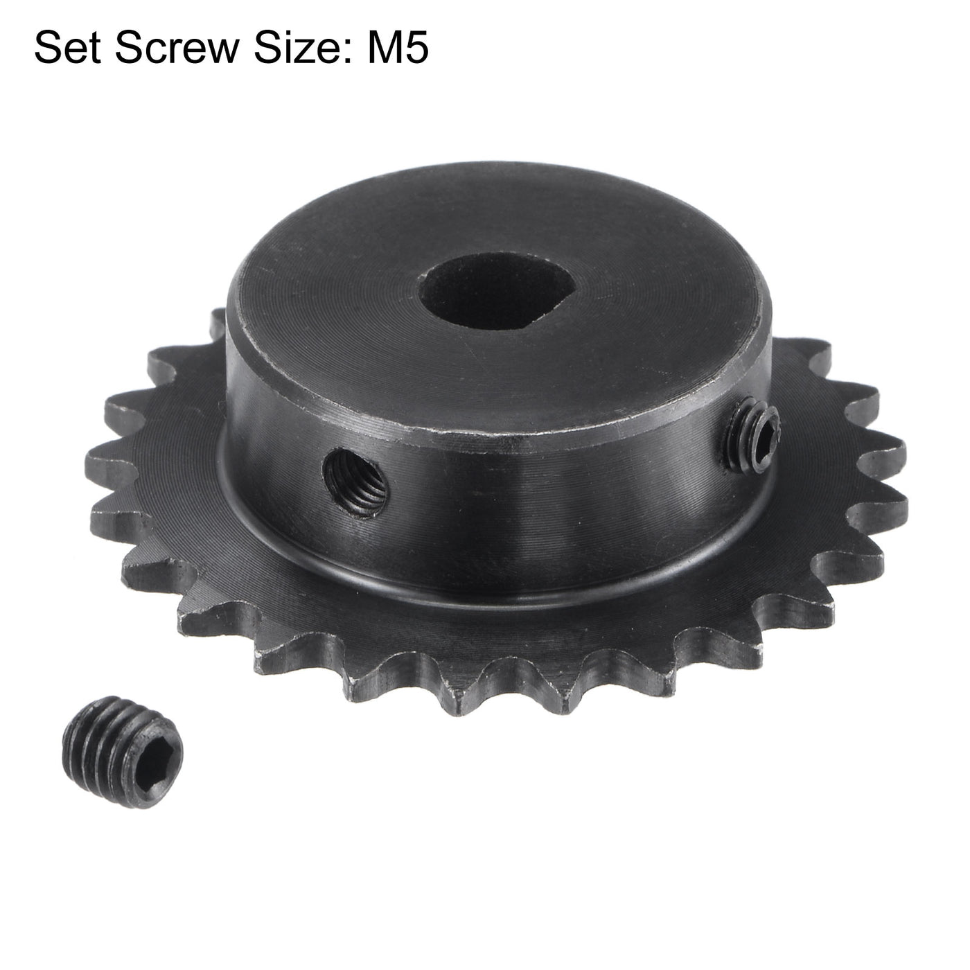 uxcell Uxcell 25 Teeth Sprocket 1/4" Pitch, 10 x 9mm Bore Carbon Steel with Set Screws