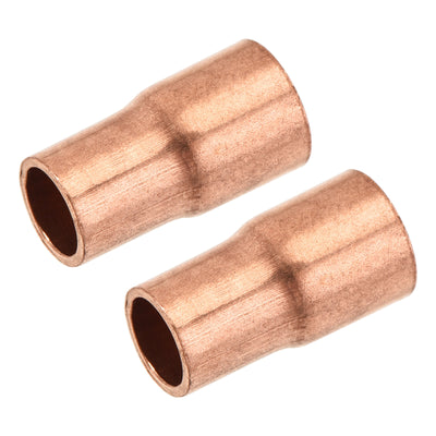 Harfington 2er Pack Drehen Kupfer Gerade Schweiß Ende 5/16 x 1/4" für HVAC Kühlung Adapter