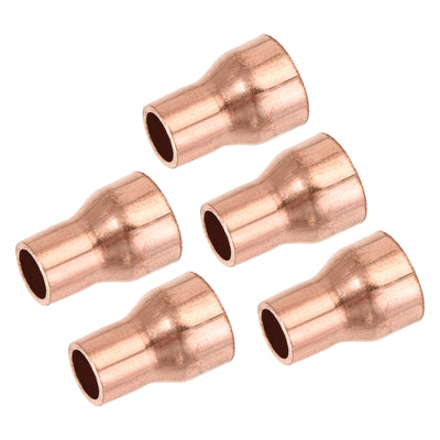 Harfington 5er Pack Drehen Kupfer Gerade Schweiß Ende 3/8 x 1/4" für HVAC Kühlung Adapter