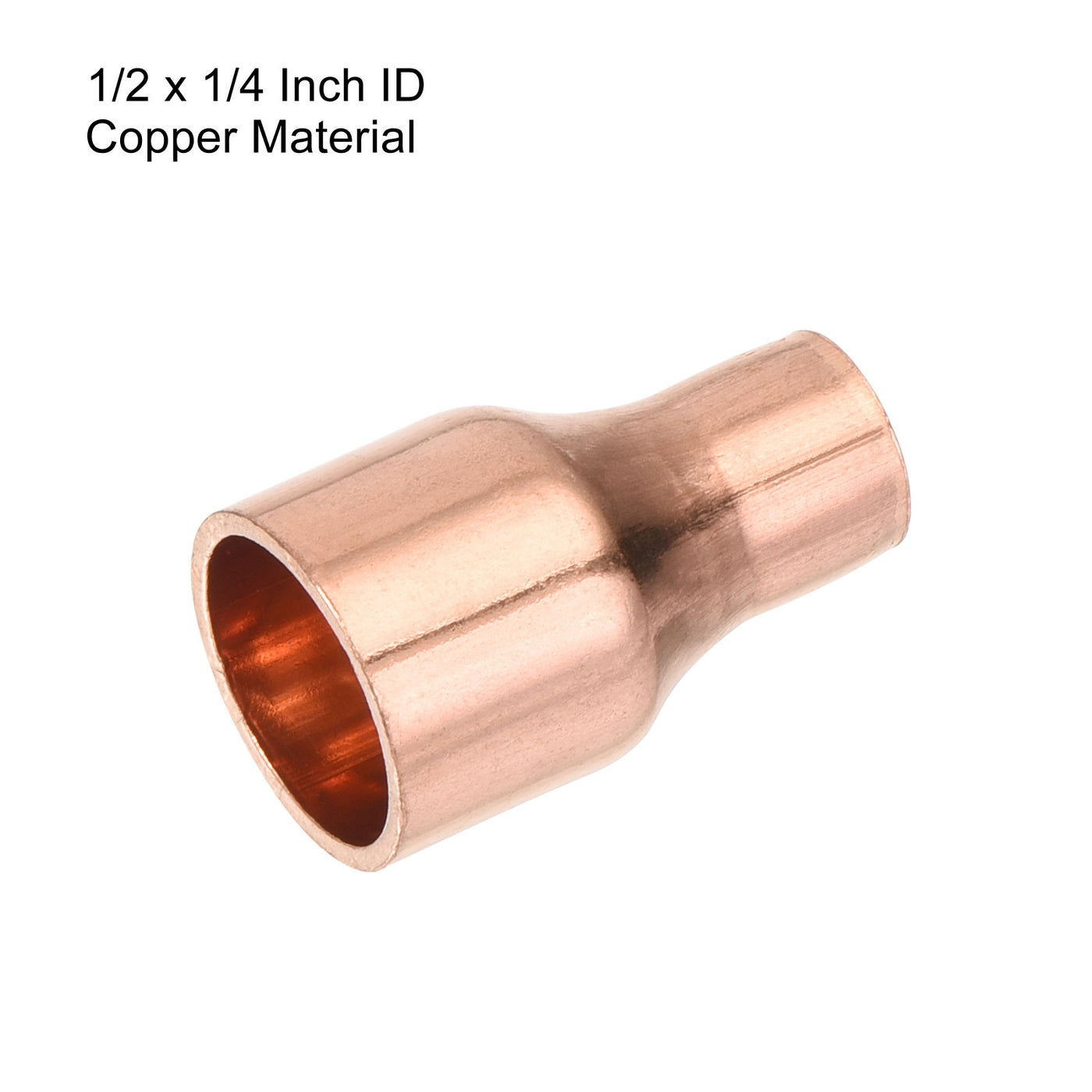 Harfington 5er Pack Drehen Kupfer Gerade Schweiß Ende 1/2 x 1/4" für HVAC Kühlung Adapter