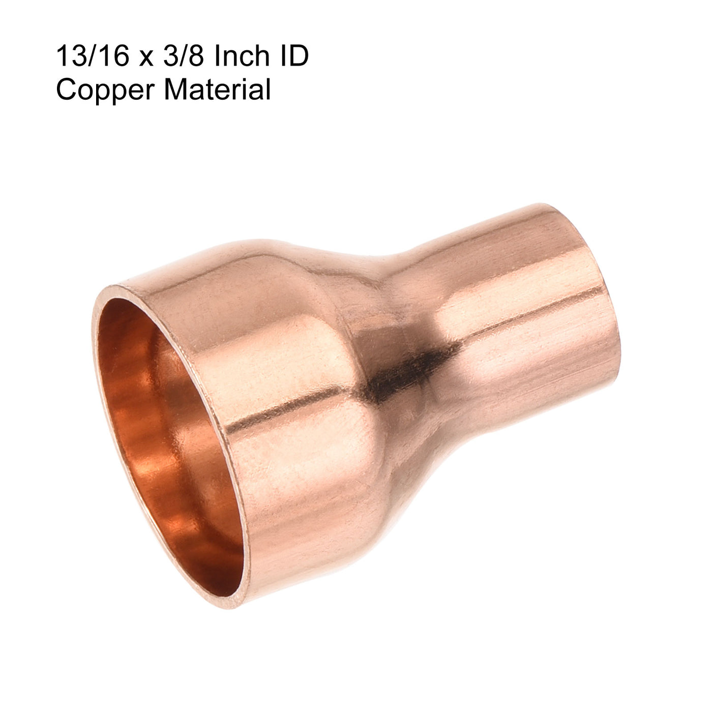 Harfington 5er Pack Drehen Kupfer Gerade Schweiß Ende 13/16 x 3/8" für HVAC Kühlung Adapter