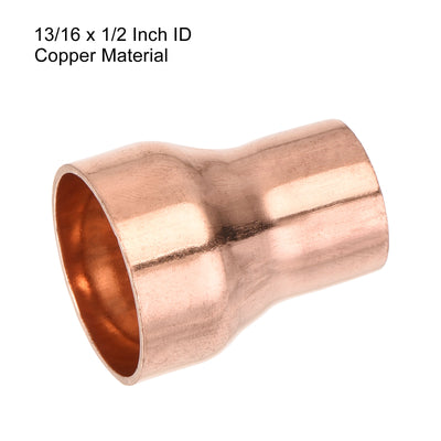 Harfington 5er Pack Drehen Kupfer Gerade Schweiß Ende 13/16 x 1/2" für HVAC Kühlung Adapter