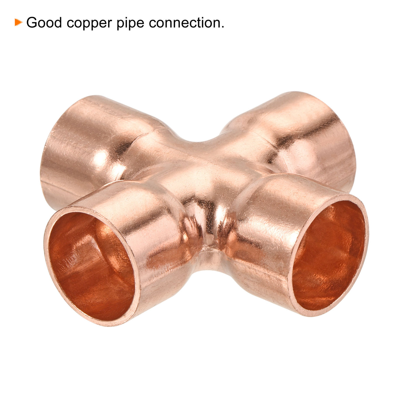 Harfington 4 Ways Copper End Feed Equal Cross Pipe Fitting for HVAC 16mm x 1mm