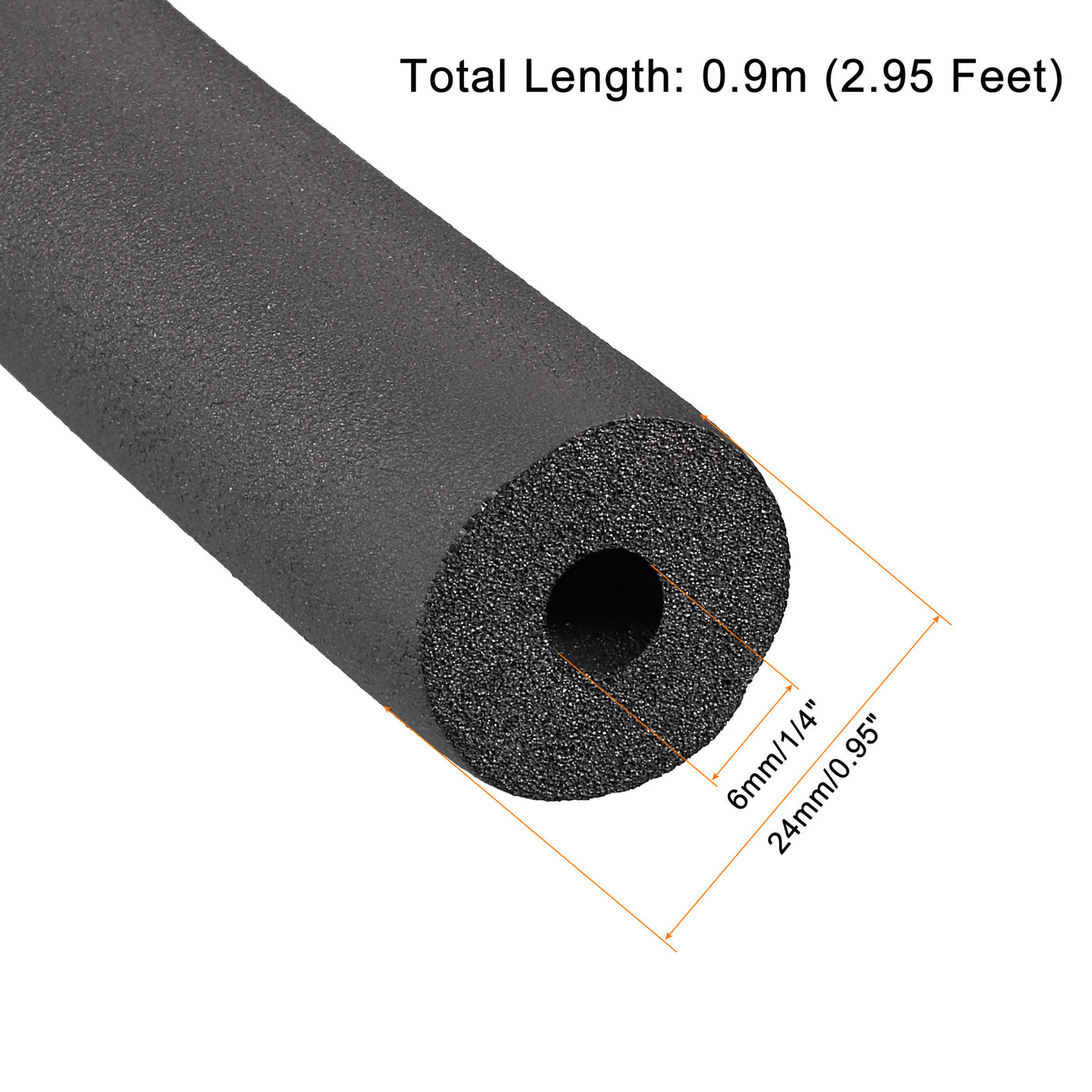 Harfington Foam Tubing Tube Covers for HVAC Copper Pipe Insulation Handle Grip Support