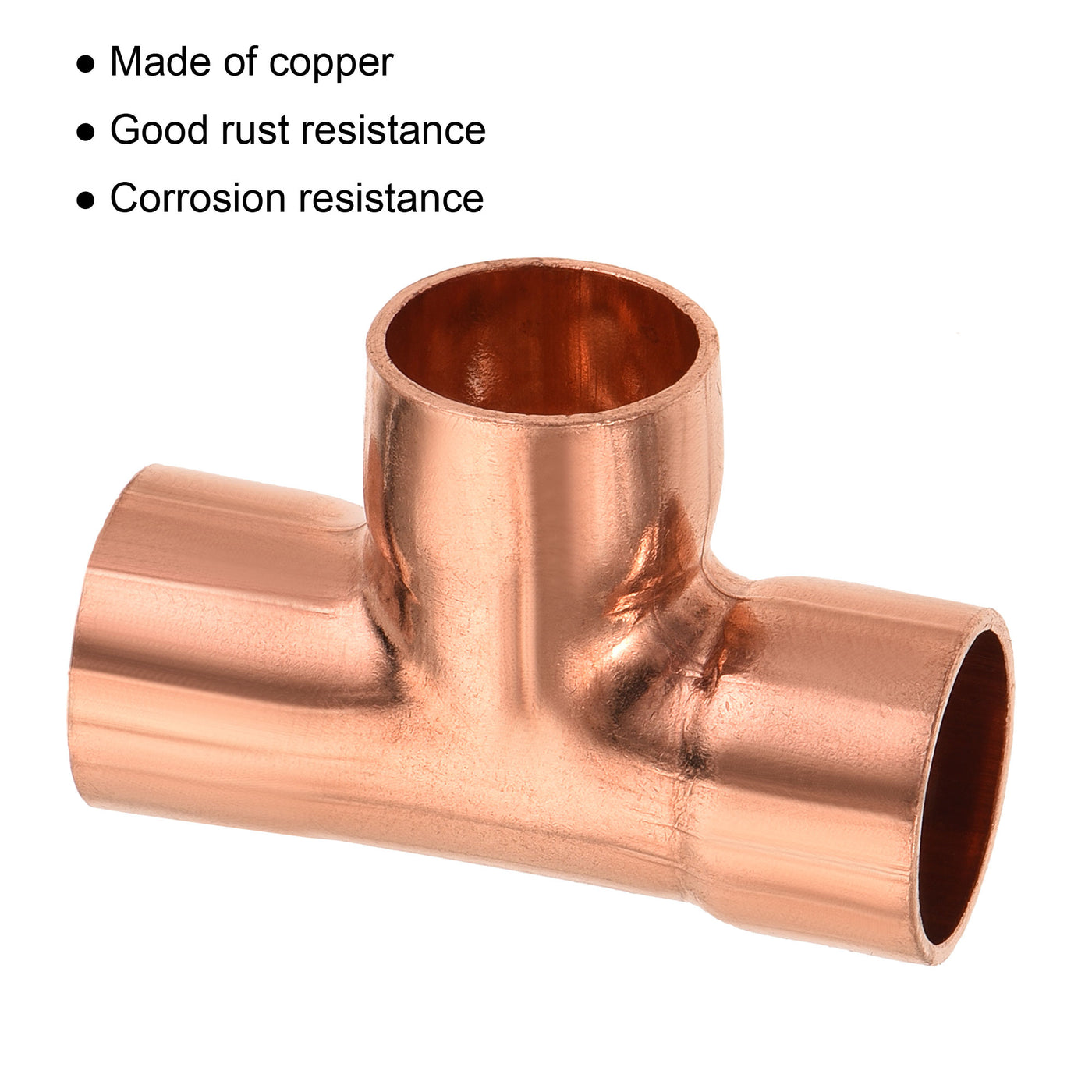 Harfington Copper Pipe, Coupling, Tee Connecting Adapter for Plumbing