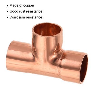 Harfington Copper Pipe, Coupling, Tee Connecting Adapter for Plumbing