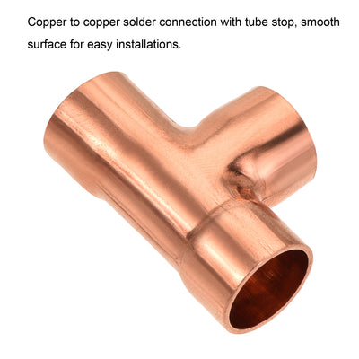 Harfington Copper Pipe, Coupling, Tee Connecting Adapter for Plumbing