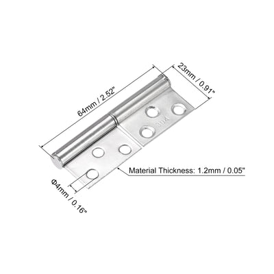 Harfington Lift Off Hinges 304 Stainless Steel Detachable Flag Hinges for Window Cabinet Door