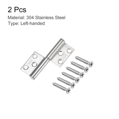 Harfington Lift Off Hinges 304 Stainless Steel Detachable Flag Hinges for Window Cabinet Door