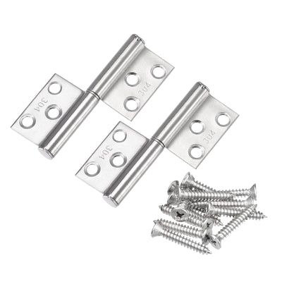 Harfington Lift Off Hinges 304 Stainless Steel Detachable Flag Hinges for Window Cabinet Door