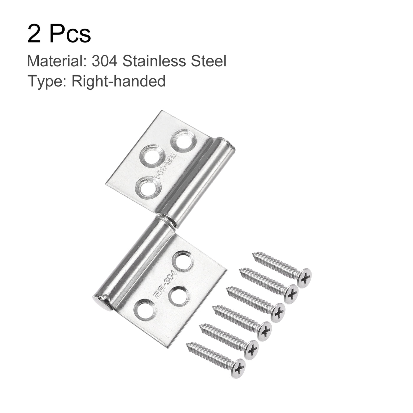 Harfington Lift Off Hinges 304 Stainless Steel Detachable Flag Hinges for Window Cabinet Door