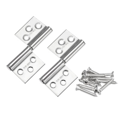 Harfington Lift Off Hinges 304 Stainless Steel Detachable Flag Hinges for Window Cabinet Door