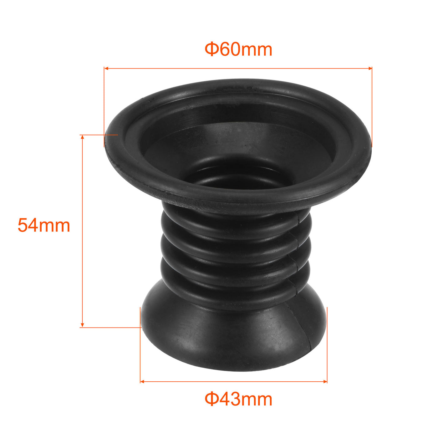 Harfington 3Pcs Washing Machine Drain Pipe Seal Silicone Sealing Plug Ring 52mm Black