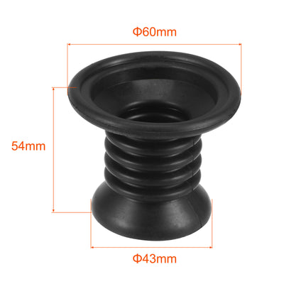 Harfington 3Pcs Washing Machine Drain Pipe Seal Silicone Sealing Plug Ring 52mm Black