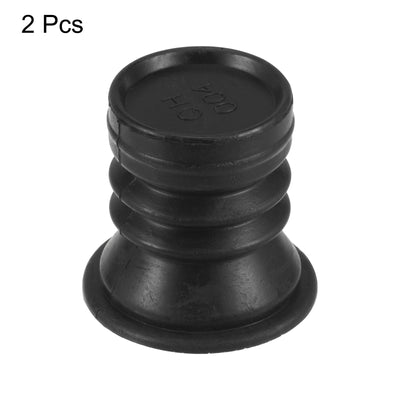 Harfington 2Pcs Washing Machine Drain Pipe Seal Silicone Sealing Plug Ring 45mm Black