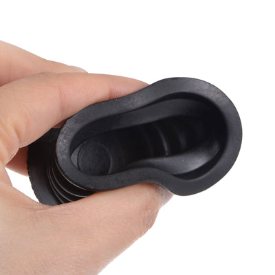 Harfington 2Pcs Washing Machine Drain Pipe Seal Silicone Sealing Plug Ring 46mm Black