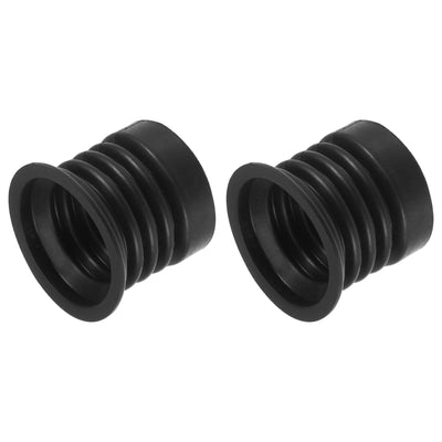 Harfington 2Pcs Washing Machine Drain Pipe Seal Silicone Sealing Plug Ring 46mm Black