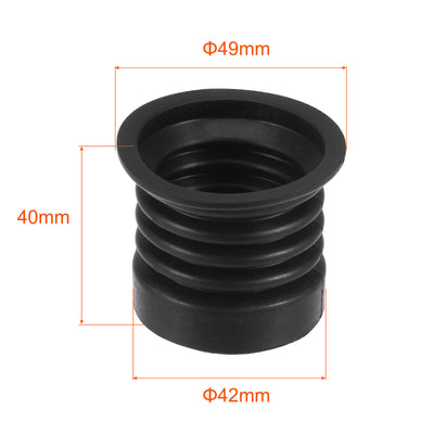 Harfington 4Pcs Washing Machine Drain Pipe Seal Silicone Sealing Plug 46mm Black