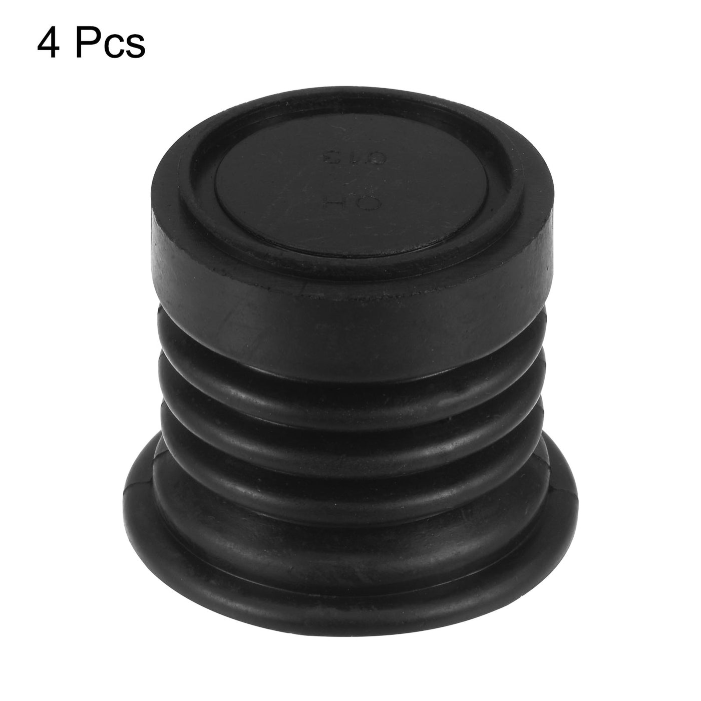 Harfington 4Pcs Washing Machine Drain Pipe Seal Silicone Sealing Plug 46mm Black