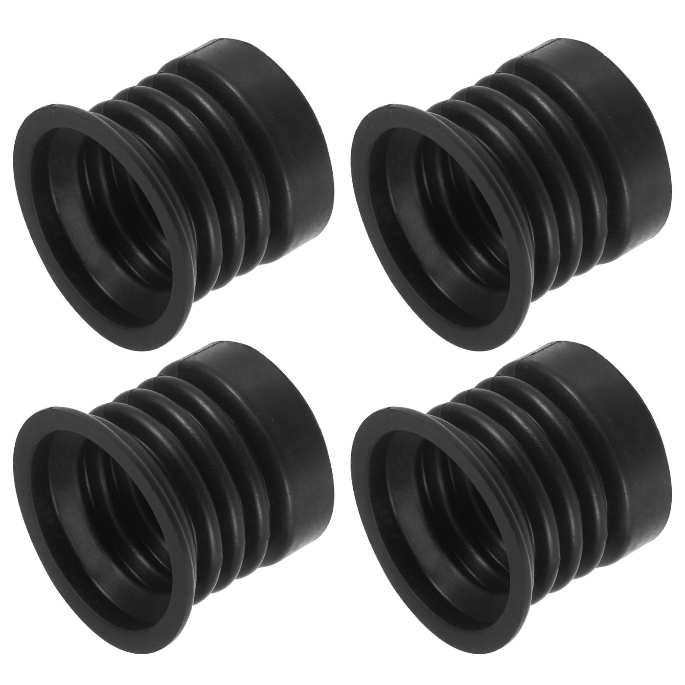 Harfington 4Pcs Washing Machine Drain Pipe Seal Silicone Sealing Plug 46mm Black