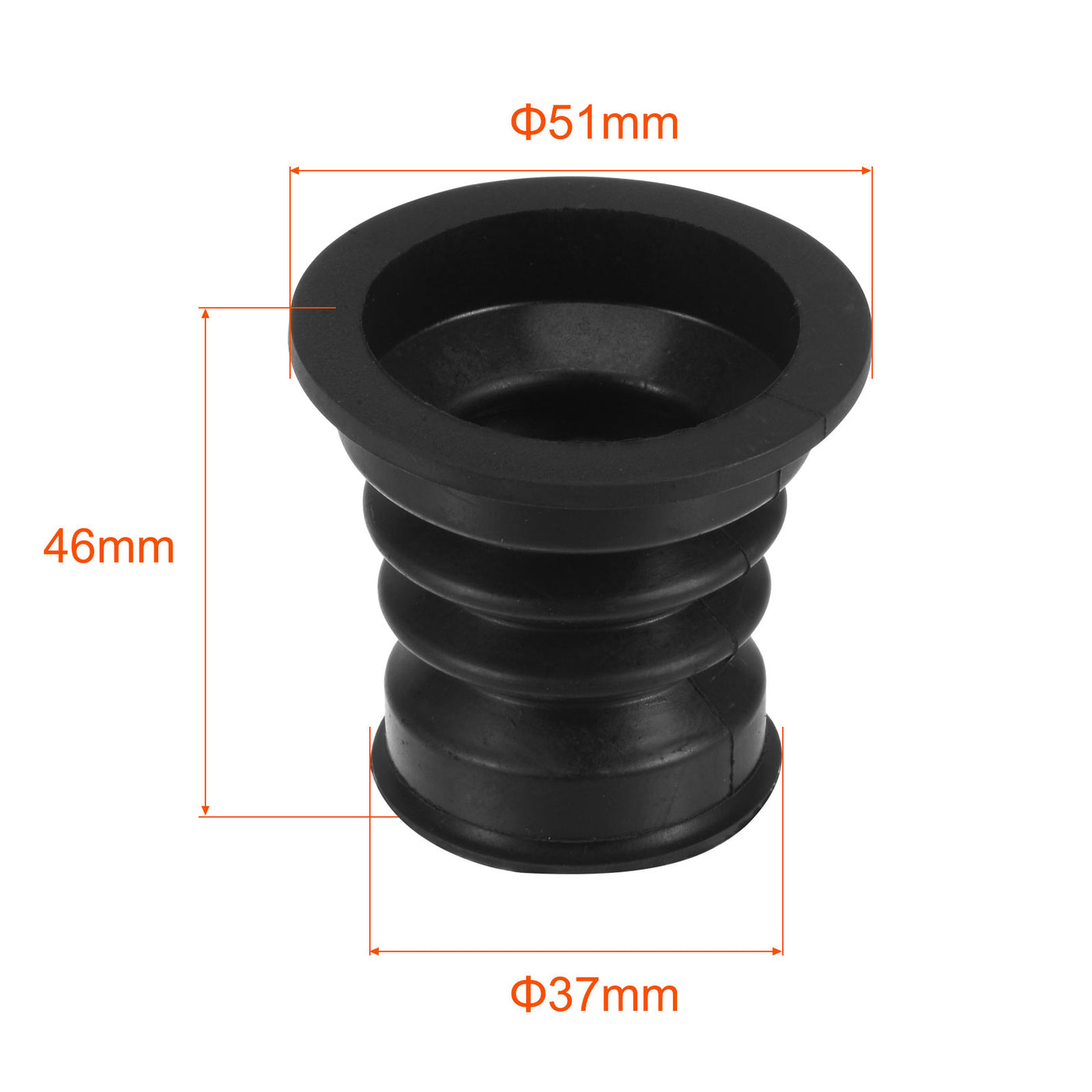 Harfington Washing Machine Drain Pipe Seal Silicone Sealing Plug Ring 46mm Black