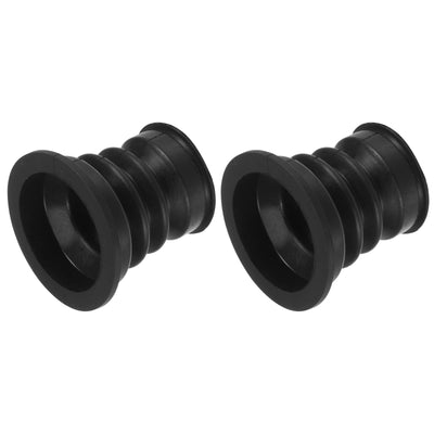 Harfington 2Pcs Washing Machine Drain Pipe Seal Silicone Sealing Ring 46mm Black