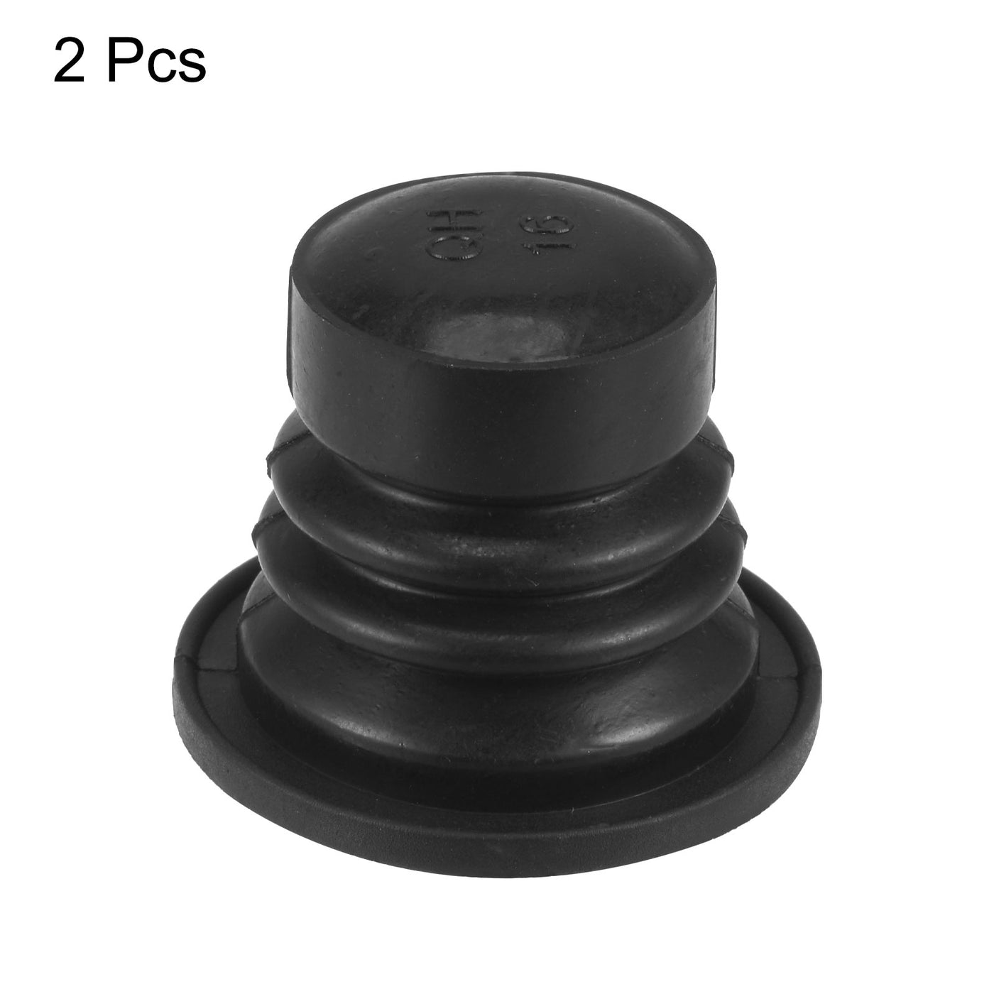 Harfington 2Pcs Washing Machine Drain Pipe Seal Silicone Sealing Plug Ring 39mm Black