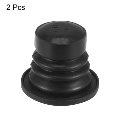 Harfington 2Pcs Washing Machine Drain Pipe Seal Silicone Sealing Plug Ring 39mm Black