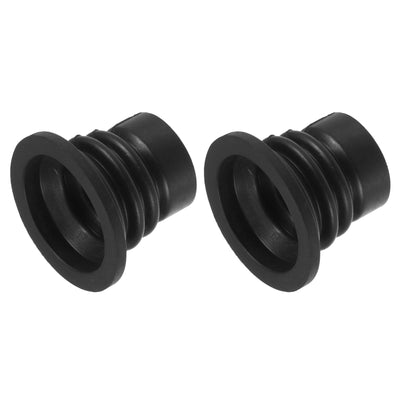 Harfington 2Pcs Washing Machine Drain Pipe Seal Silicone Sealing Plug Ring 39mm Black