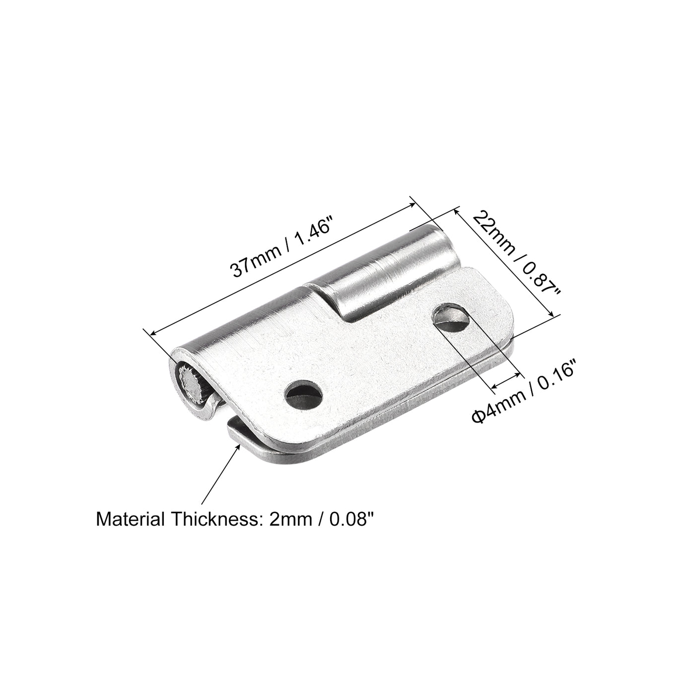 uxcell Uxcell Lift Off Hinge, 1.5" 304 Stainless Steel Left Detachable Small Slip Joint Flag Hinges 6pcs