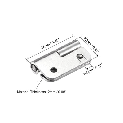 Harfington Uxcell Lift Off Hinge, 1.5" 304 Stainless Steel Left Detachable Small Slip Joint Flag Hinges 6pcs