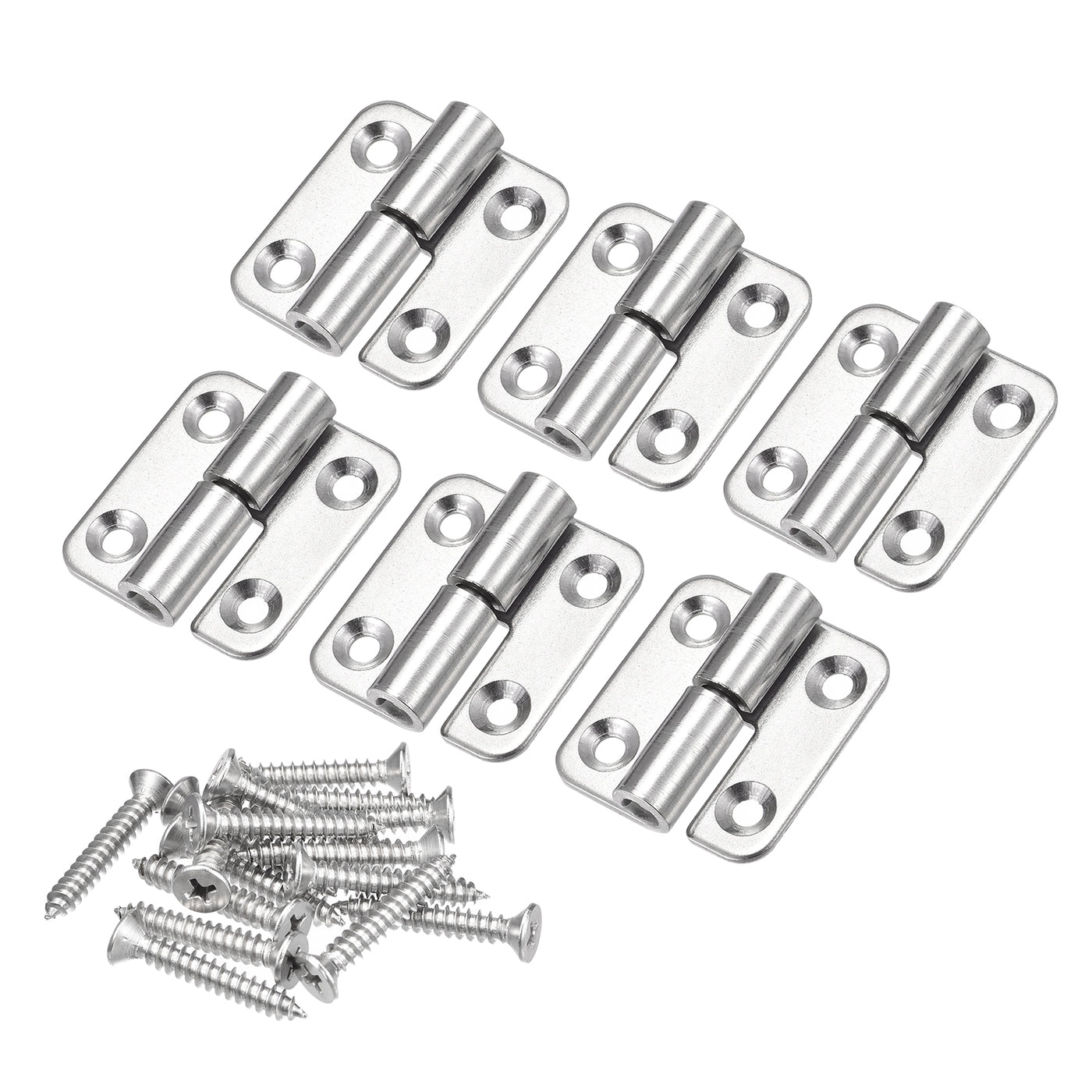 uxcell Uxcell Lift Off Hinge, 1.5" 304 Stainless Steel Left Detachable Small Slip Joint Flag Hinges 6pcs