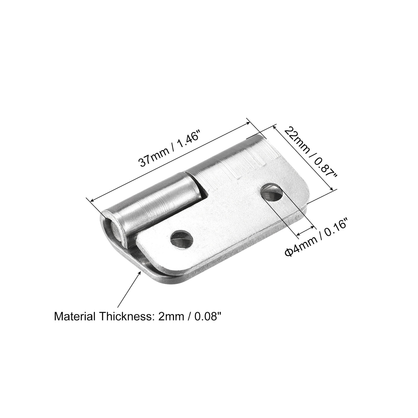 uxcell Uxcell Lift Off Hinge, 1.5" 304 Stainless Steel Right Detachable Small Slip Joint Flag Hinges 6pcs