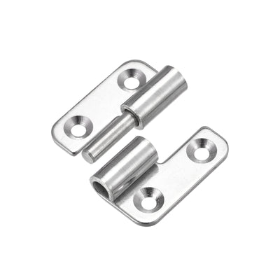 Harfington Uxcell Lift Off Hinge, 1.5" 304 Stainless Steel Right Detachable Small Slip Joint Flag Hinges 6pcs